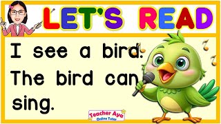 Reading Lesson for Kids | Kinder Grade1 Grade2 | Practice reading English sentences | Learn to Read