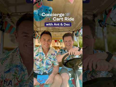 Concierge cart ride with Ant & Dec 😎 #tui #antanddec #happinessambassadors #trending #holiday