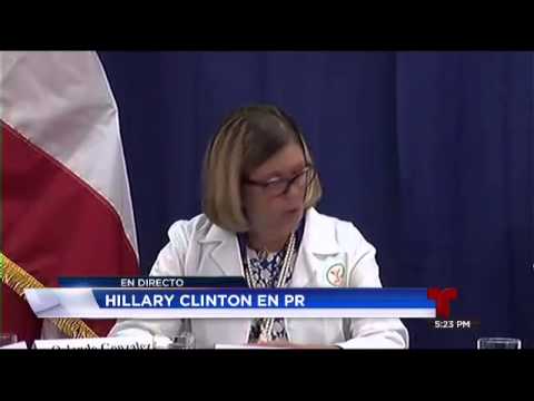 Clinton promete defender servicios de salud en P.R.