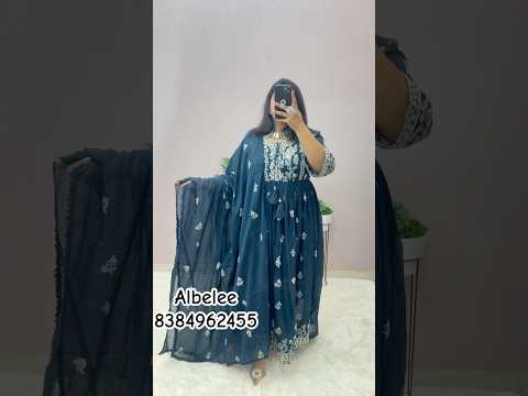 Mulmul Cotton Premium Quality Anarkali Kurti Pant Dupatta #albelee #ytshorts #shorts #youtubeshorts