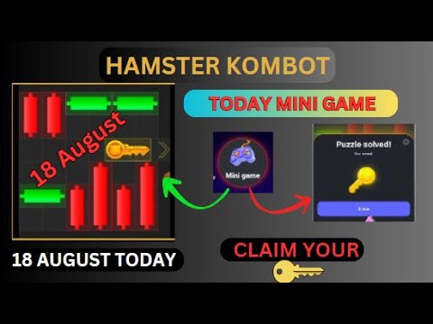 18 August Daily Cipher & Mini Game | Hamster Kombat Daily CIPHER & Mini Game 18 August| CLAIM NOW