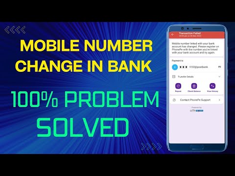 Mobile Number Linked With Your Bank Account Has Chaned. please Register On Phone Pe With The Number