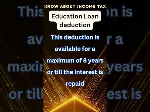 IT Deduction for Educational Loan Repayment |  #taxfiling #ca #charterdaccountant #incometax #itr