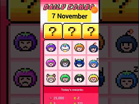 7 November - Tomarket Daily Combo | Today Tomato Combo Secret Combo tomo coin