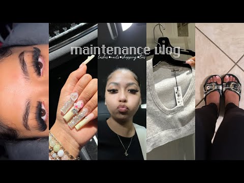 MAINTENANCE VLOG⭐︎ lashes, nails, toes & shopping