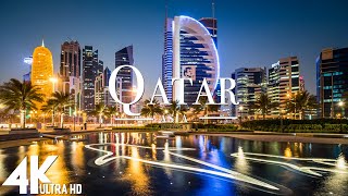 FLYING OVER QATAR - 4K Drone Film + Music for Stress Relief | Nature Relaxation Ambient