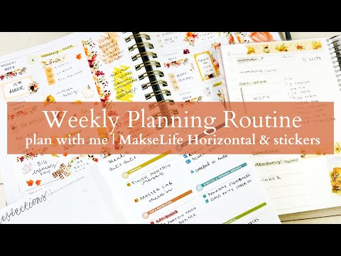 Weekly Planning Routine | Prepping for a busy fall week with STICKERS | #makselife Horizontal