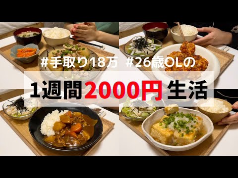 食費1ヶ月1万円の一人暮らしごはん【1週間分紹介】カレー🍛/揚げ出し豆腐/五目豆🥕etc…