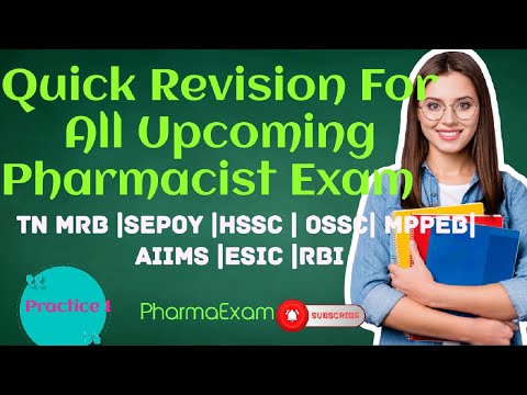 PHARMACIST EXAM PREPARATION 2023//#pharmacistexampreparation#tnmrb#hssc #ossc#mppeb#sepoypharmacist