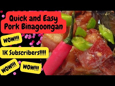 Quick and Easy Pork Binagoongan Recipe | How to Cook Pork Binagoongan? | 1K Subscriber Achieved!!!!!