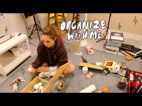 Revamp and declutter my art studio with me🌱