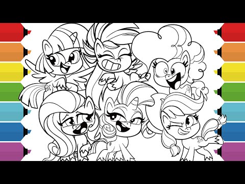 My Little Pony : Pony Life Coloring Pages | Pinkie Pie, Rarity, Twilight Sparkle, Applejack