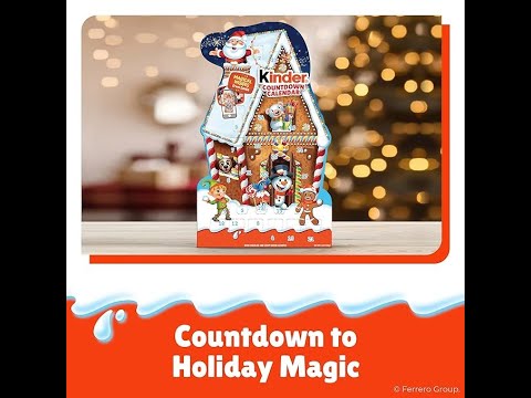 Kinder Holiday 2024 Advent Calendar, 24 Individually Wrapped Pieces,Chocolatey Candy,#amazon #shorts