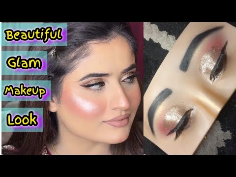 Glam Bridal Makeup Tutorial💚💛|Smokey Glam Makeup look| #asianbridalmakeuptutorial #easyeyelook