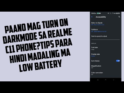 Paano mag turn on darkmode sa realme phone?tips para hindi madaling ma low battery #darkmodeturnon