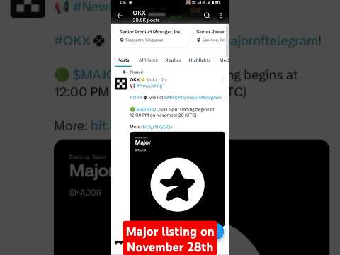 Major listing on November 28th⭐ || major listing date announced ✅ #major #majorairdrop #majorupdate