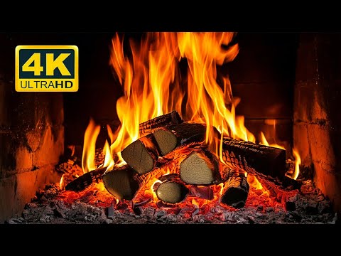 🔥The Best Relaxing Fireplace 4K 12 Hours🔥Burning Logs & Crackling Fire Sounds | Fireplace Ambience