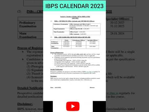 IBPS CALENDAR 2023 🔥