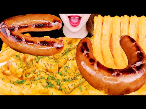 ASMR ROSE TTEOKBOKKI, KIELBASA SAUSAGE EATING SOUNDS MUKBANG 배떡 로제떡볶이, 킬바사 소시지 먹방 咀嚼音