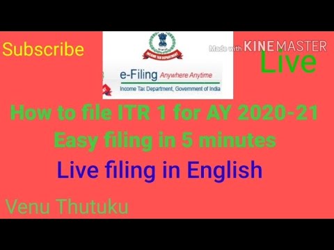 #HowToFileIncomeTaxReturn How to file Income Tax Return for AY 2020-21 Live Filing in English