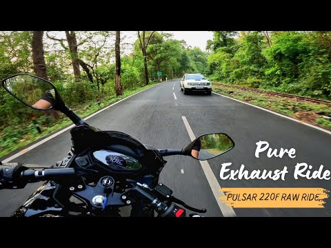 Pulsar 220F Raw Ride On Mountain - High Adrenaline Cornering with Exhaust Sound | Biker Niladri