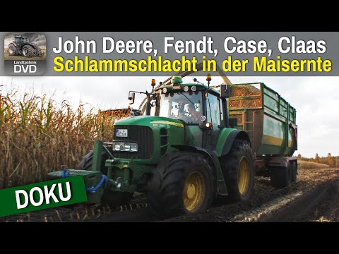 DOKU Schlammschlacht in der Maisernte   Bullentreffen 5   Claas Case Fendt