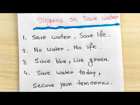 Save water slogans in English |Save water Save earth | Slogan in English