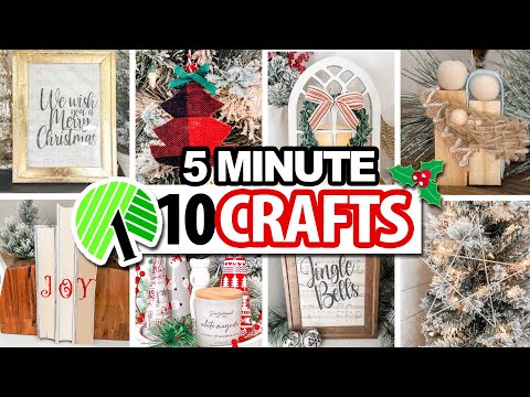 *10 BEST* Christmas Crafts made in only 5 MINUTES! Dollar Tree DIYs 2024