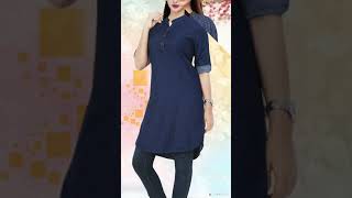 Denim ladies kurti collection for girls : 01796675053