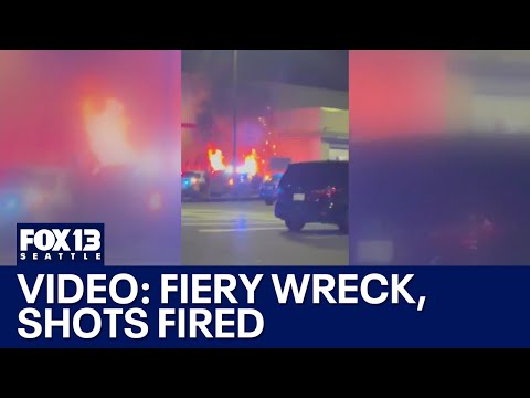 Fiery wreck at Marysville Costco caught on camera | FOX 13 Seattle