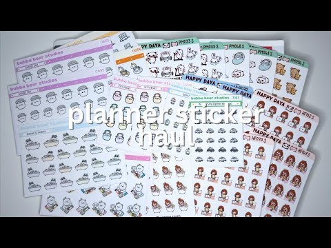 Planner Sticker Haul | Orange Umbrella Co, Bubba Bear Studios, and Happy Daya