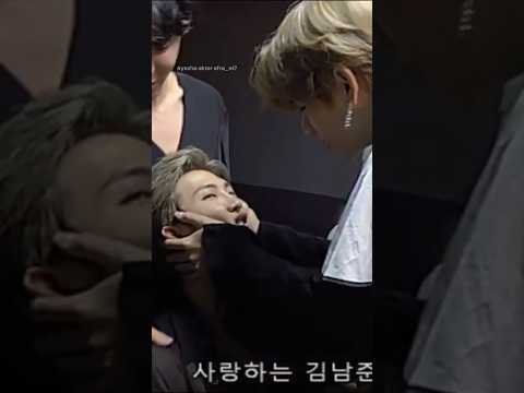 HAPPY NAMJOON DAY😘💜| Jimin & V kiss namjoon forehead for his birthday 💐 #btsshorts #btsfunnydubbing