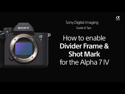 Sony  |  How To's  |  How to enable Divider Frame and Shot Mark on the Alpha 7 IV camera