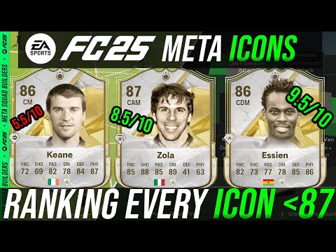 FC 25 - RANKING EVERY ICON UNDER 87 RATED - WHICH ICONS ARE META AND IS THE SBC WORTH DOING