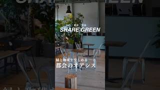 【都会のオアシス】東京青山SHARE GREEN #観葉植物ショップ＃カフェ ＃東京カフェ ＃京観葉植物ショップ＃フェイクグリーンショップ#観葉植物#無機質力フェ＃青山カフェ #乃木坂カフェ