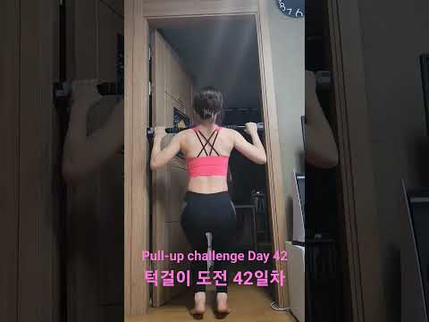 pullup challenge Day 42 #pullup #pullupchallenge #홈트 #턱걸이 #턱걸이챌린지 #exercise #운동하는여자 #운동 #오운완 #등운동