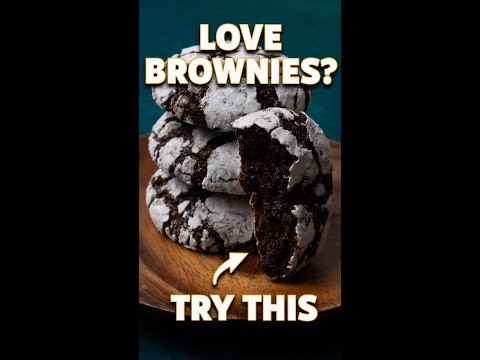 Love Brownies? 🍪 Try Those Chocolate Crinkle Cookies #shorts