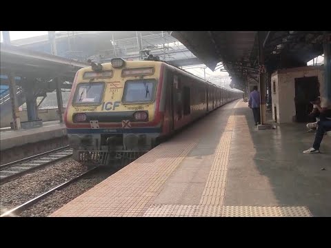 Ac fast local train video in the railway station | AC fast local train Mumbai | AC fast train video