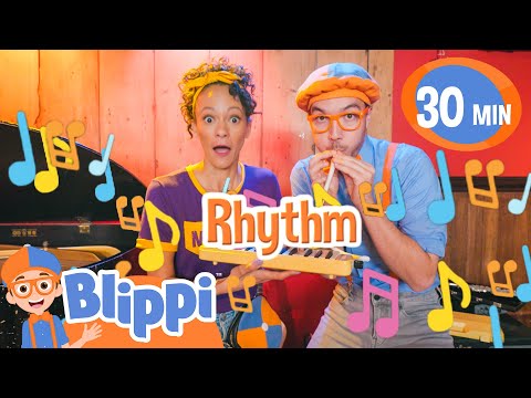 Blippi and Meekah Play Musical Instruments At  Rockwood! | Blippi  | Celebrating Diversity