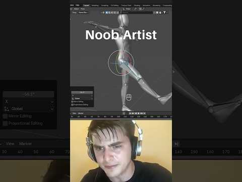 Noob vs Pro artist: Rigging a character #blendertutorial #blender #blendercommunity #blender3d #b3d