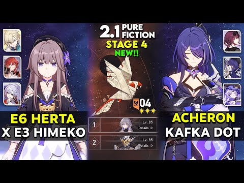 NEW! Pure Fiction 4 - E6 Herta & E0S1 Acheron ft. Aventurine | Honkai Star Rail v2.1