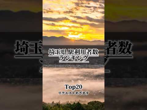 【埼玉県】駅利用者数ランキング￤リクエストありがとう！今回の1位は！？#おすすめ #おすすめにのりたい #地理系 #鉄道 #ランキング