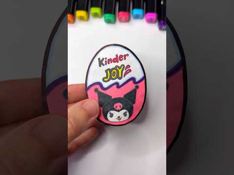 DIY Kuromi Kinder Joy with Paper | Paper Craft Ideas #shorts #papercraft