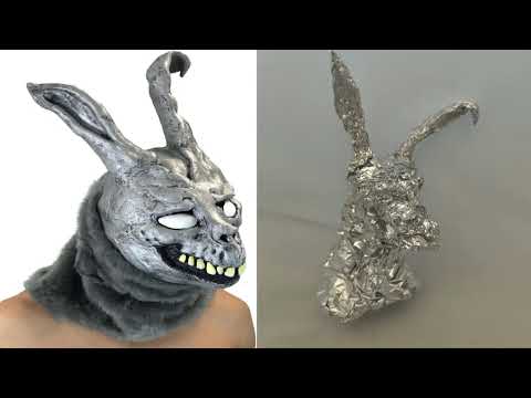 Frank the Rabbit (Mask) - Aluminum Foil Sculpture