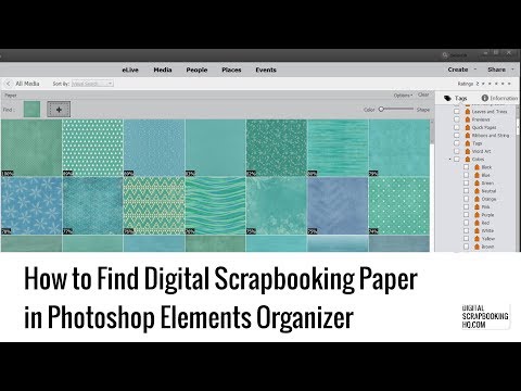 Find and organize your digital scrapbooking paper in Photoshop Elements 2018