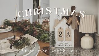 Christmas Decorate With Me 2023 || Christmas Decorating Ideas || Kitchen & Tablescape Idea