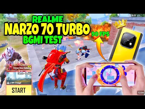 Realme narzo 70 turbo 🔥 bgmi test with 90fps | gyro and heating test