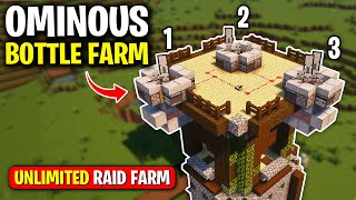 Most Powerful OMINOUS BOTTLE FARM for Unlimited RAID - Minecraft Bedrock 1.21