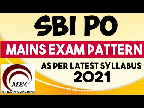 #myexamcoaching SBI PO - MAINS 2021