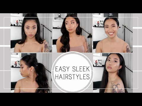 5 Easy Sleek Hairstyles Tutorial